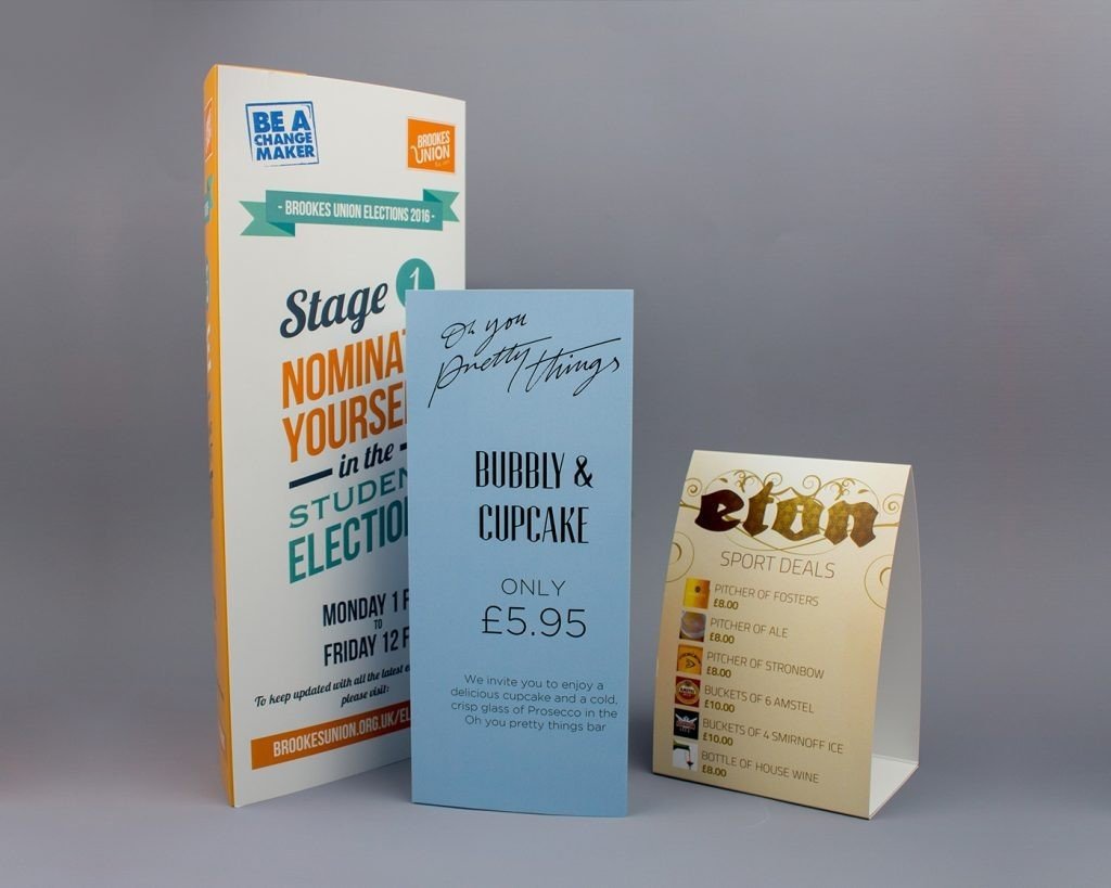 Table Tents PrintingWolverhampton